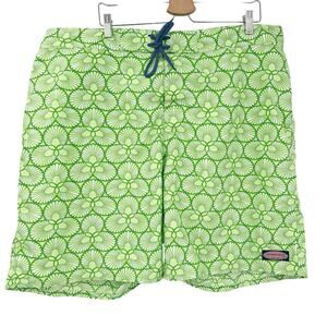 Vineyard Vines Mens Summer Beach Sea Surf Swim Trunks Board Shorts Size 42 Green